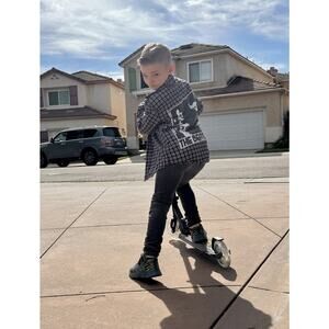 THE BEATLES 60s 70s Rock Upcycled Retro Vintage Plaid Flannel Kids Shirt Size M